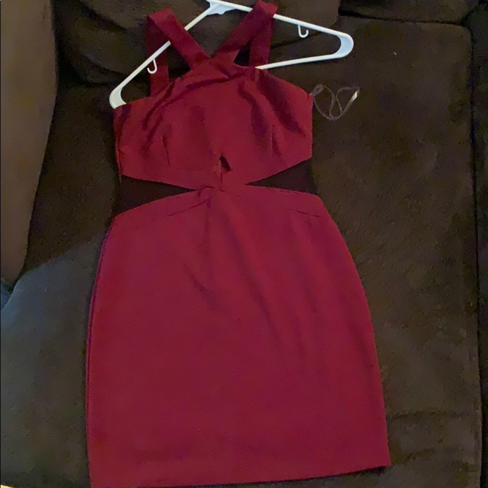 Red party dress